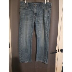 Levi's 505 Relaxed‎ Blue Jeans, Men's 36x29 Denim Pants, Straight Leg, Red Tab